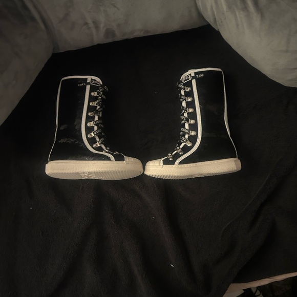 Meme Kids Boots in Black with White Details - Picture 5 of 5